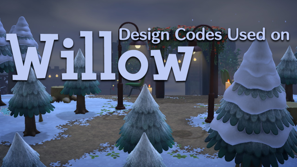 Animal Crossing New Horizons Design Codes Used on Willow, my Forestcore island