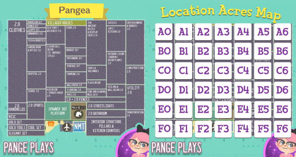 Pangea - Location Acres Map