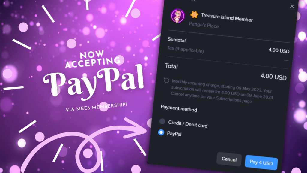 PayPal now accepted