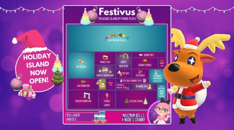 BRAND NEW CHRISTMAS TREASURE ISLAND: Festivus ACNH Island is here!